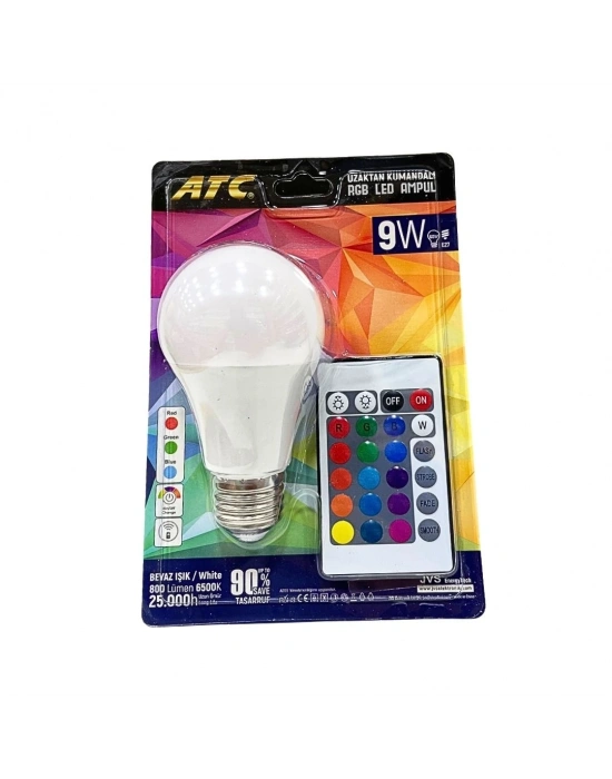 Kumandalı RGB LED Ampul 9 W
