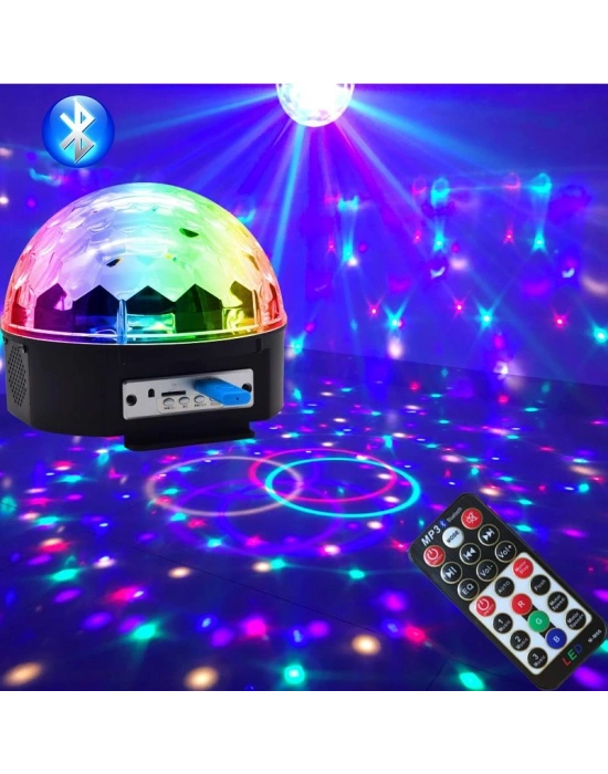Küre Disko Topu Müzik Çalar Renkli Lazer Işıklı Bluetooth