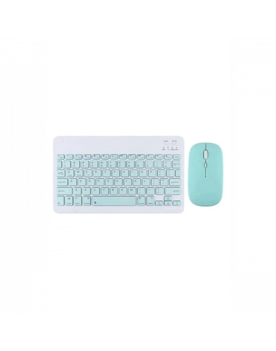 KYB71 Kablosuz Türkçe Q Klavye Mouse Set - Açık Yeşil