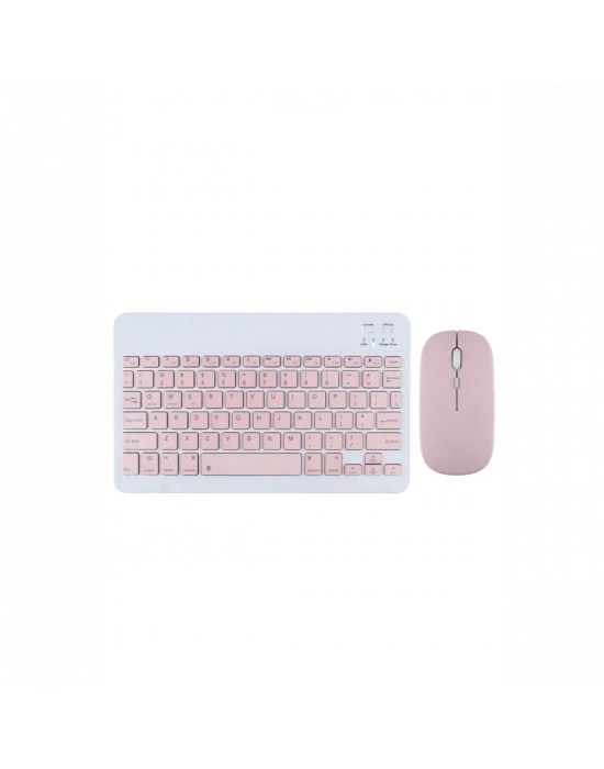 KYB71 Kablosuz Türkçe Q Klavye Mouse Set - Pembe