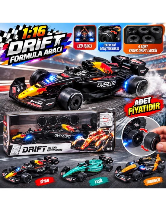 L2501-3 1:16 Led- 4 Yedek Drift Teker 3MODEL Formula Oyuncak Araba