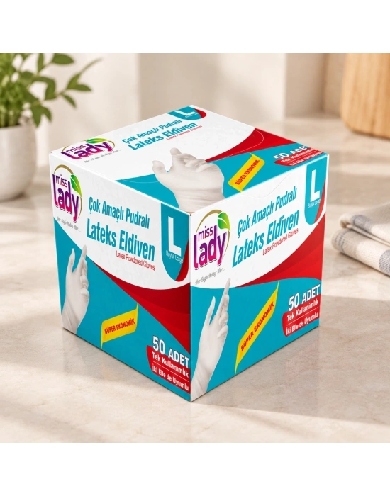 Lateks Eldiven L 50li