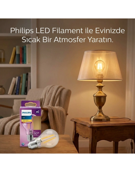 LED Filament Rustik Ampul E27 7W Cam Gövde