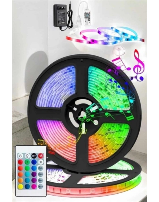 Led Işık 5 Metre Şerit Led RGB Işıklı