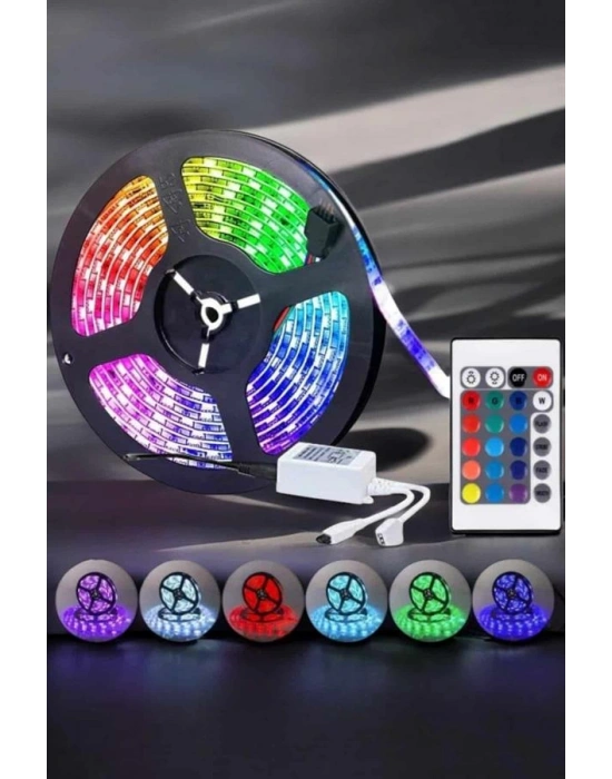 Led Işık 5 Metre Şerit Led RGB Işıklı