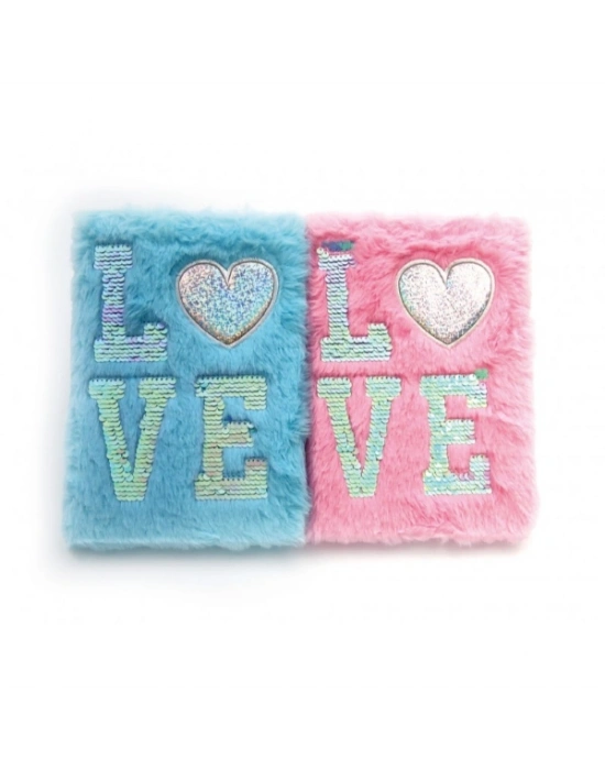 LOVE Tasarımlı Peluş Hatıra Defteri