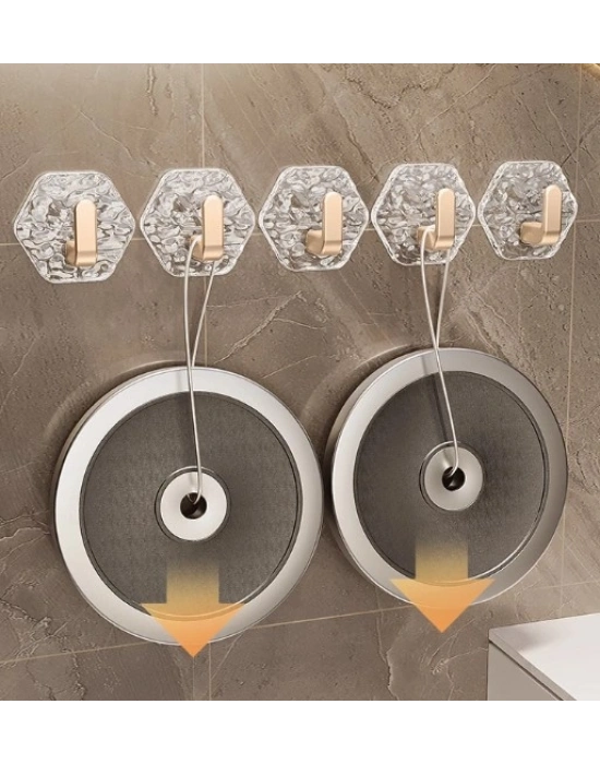 Lüks 5’li Duvar Askısı Banyo Mutfak İçin Havlu Askılık
