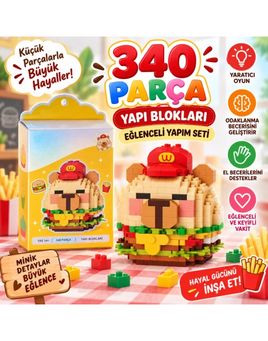 LZ-8875 Hamburger Model 340 Parça Block Oyuncak