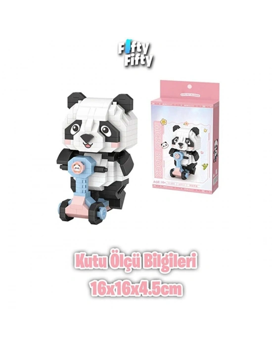 LZ8801 Panda Scooter Block Oyuncak 320 Parça