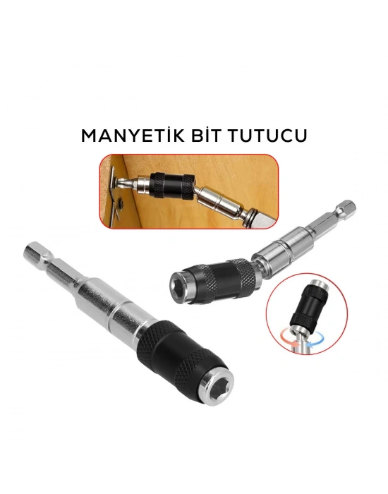 Manyetik Bit Tutucu - Mafsallı - Döner Başlık