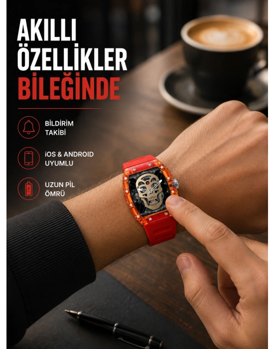 Manyetik Şarjlı Akıllı Saat iOS Android Uyumlu Yeni Nesil