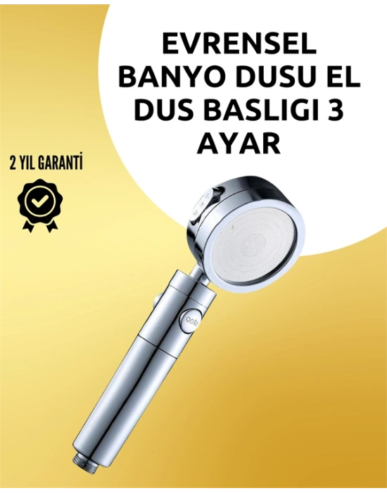 Masaj ve Yağmur Modlu Çok İşlevli Paslanmaz Çelik Duş Başlığı