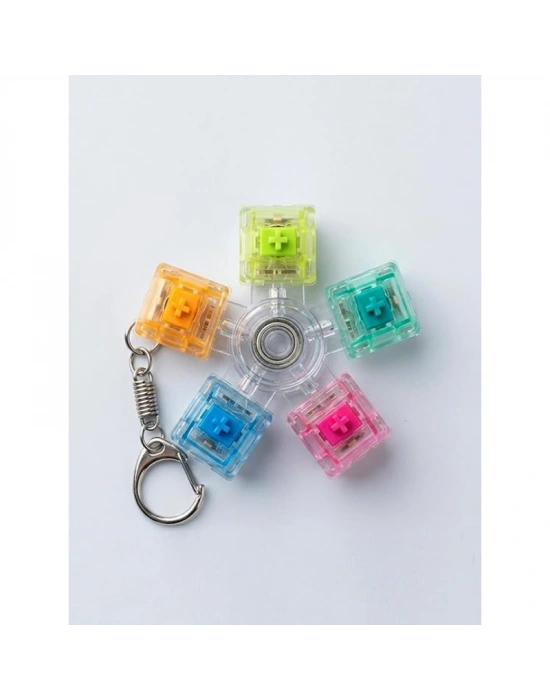 Mekanik Switch Klavye Stres Çarkı - Renkli Tuşlu Fidget Oyuncak