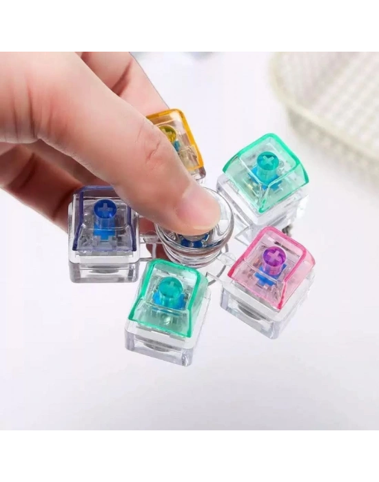 Mekanik Switch Klavye Stres Çarkı - Renkli Tuşlu Fidget Oyuncak