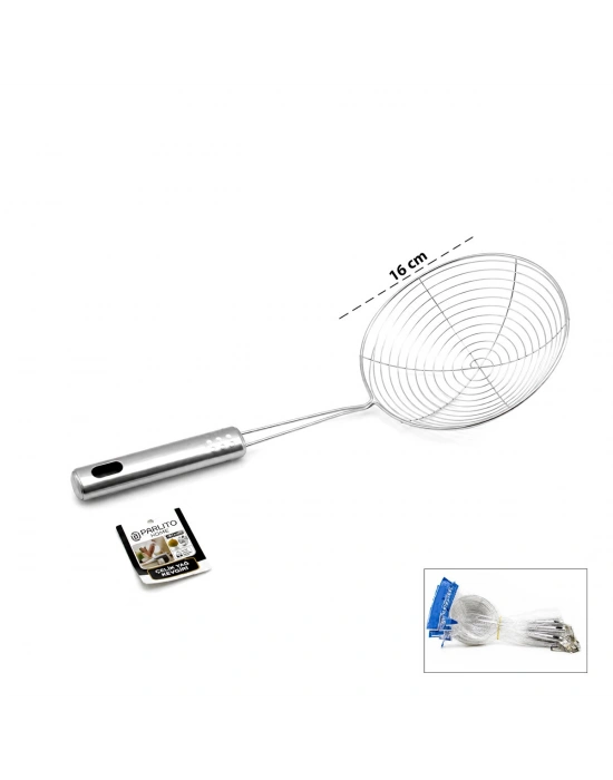 Metal Kevgir - Paslanmaz Çelik - 16 cm