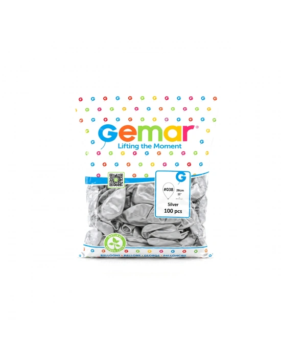 Metalik Gümüş Balon 100lü