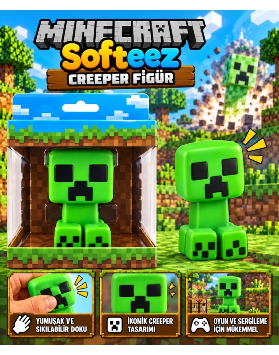 Minecraft Softeez Creeper Figür