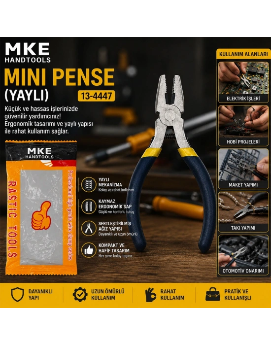 Mini - 4.5 Inc - 115M Çelik Pense Yaylı