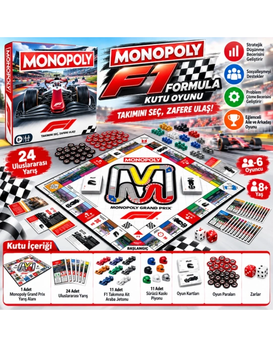 Monopoly F1 Formula Kutu Oyunu