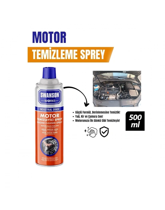 Motor Temizleme Spreyi - 500 ml - Güçlü Formül