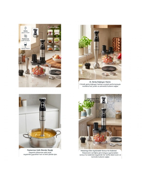 Multi Blender Seti 2LT Hazneli SHB-7532
