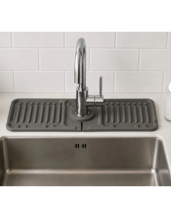 Mutfak Banyo Lavabo Kenarı Silikon Mat Gri