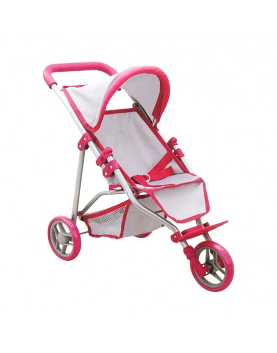 NessiWorld 3 Tekerlekli Pembe Gri Puset