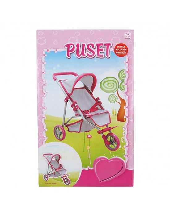 NessiWorld 3 Tekerlekli Pembe Gri Puset