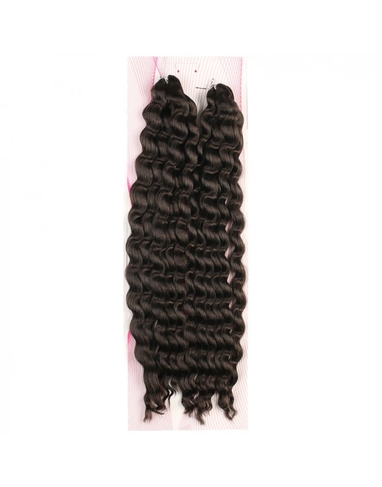 Nice Bulk Afro Su Dalgası Saç - Kahverengi