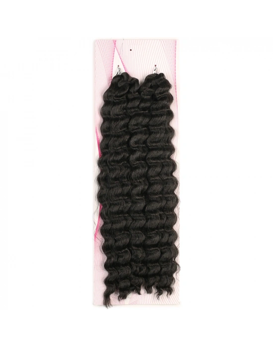 Nice Bulk Afro Su Dalgası Saç - Koyu Kestane