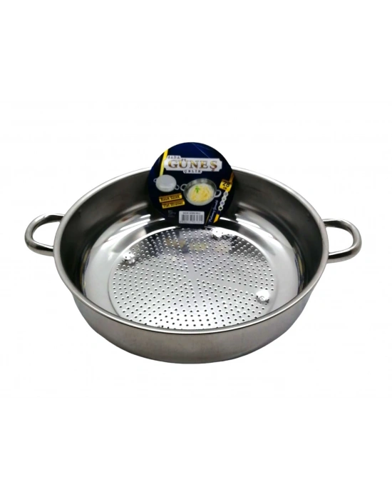 NO-2 - 28CM Basık Süzek Metal Süzgeç
