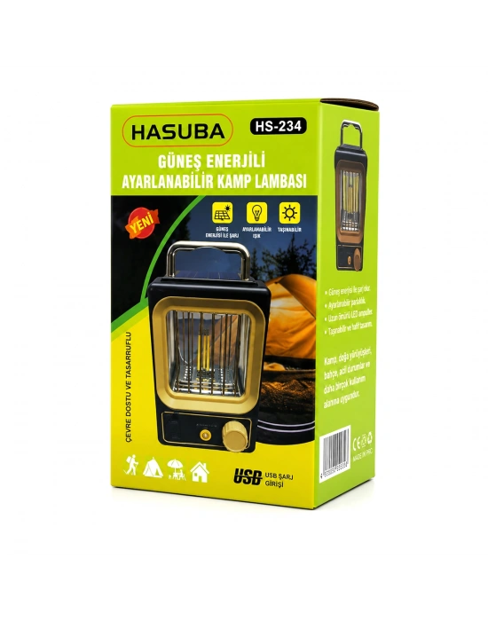 Nostalji Solar Lamba - USB Şarjlı 1500mAh