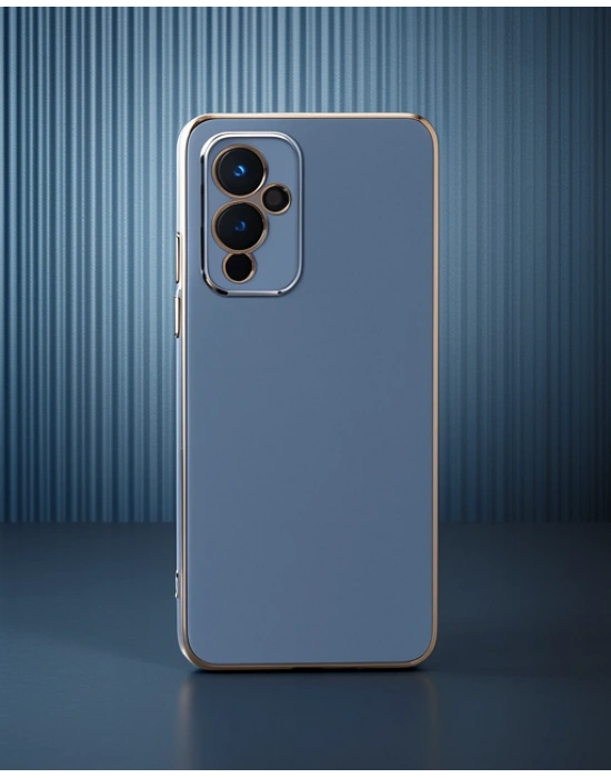 One Plus 9 Kılıf Volet Silikon - Mavi