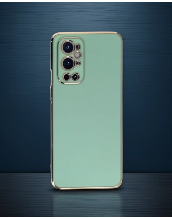One Plus 9 Pro Kılıf Volet Silikon - Açık Yeşil