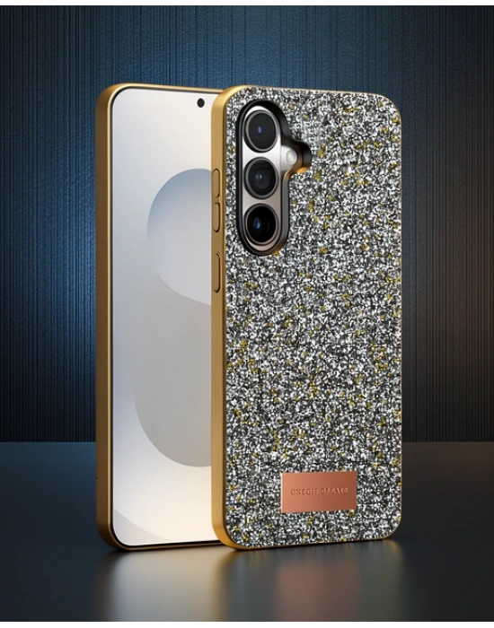 Onegif Samsung Galaxy S25 Plus Bright Simli Kapak - Gold