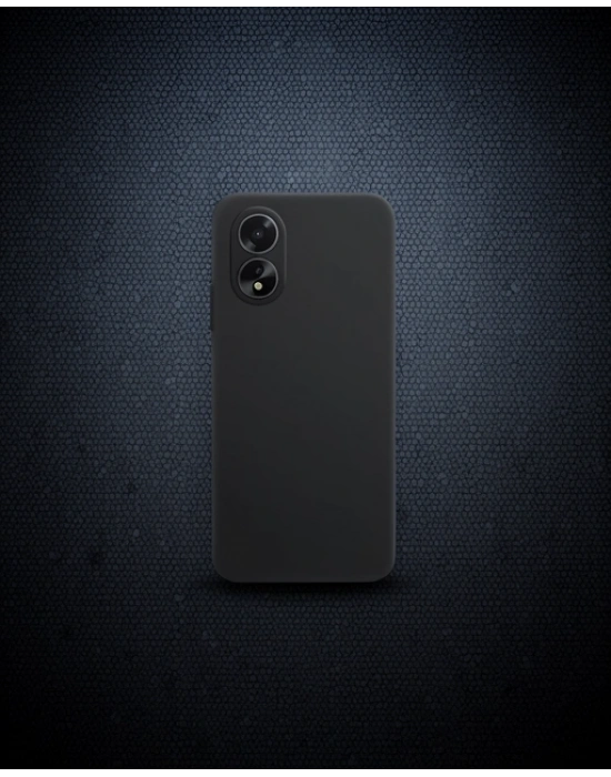 Oppo A38 Kılıf First Silikon - Siyah