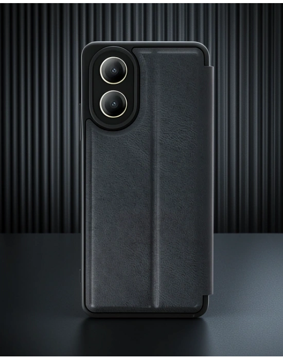 Oppo A38 Kılıf Flip Cover - Siyah