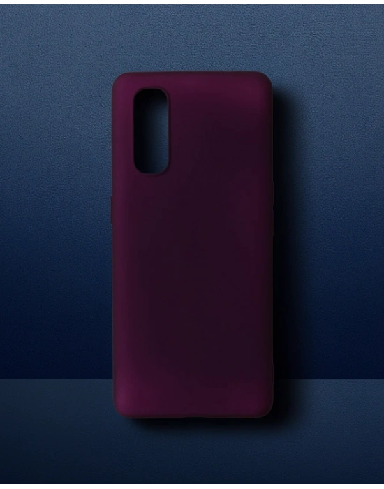 Oppo Find X2 Kılıf First Silikon - Mürdüm