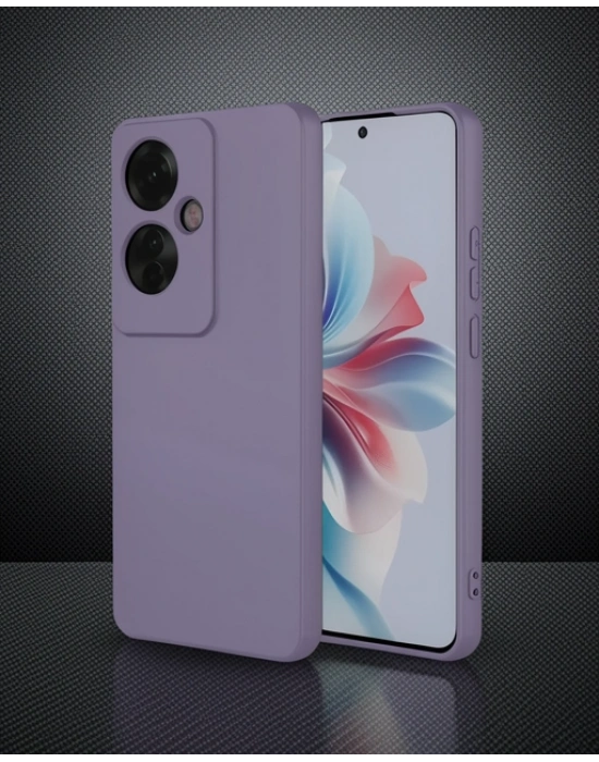 Oppo Reno 11f Kılıf First Silikon - Lila