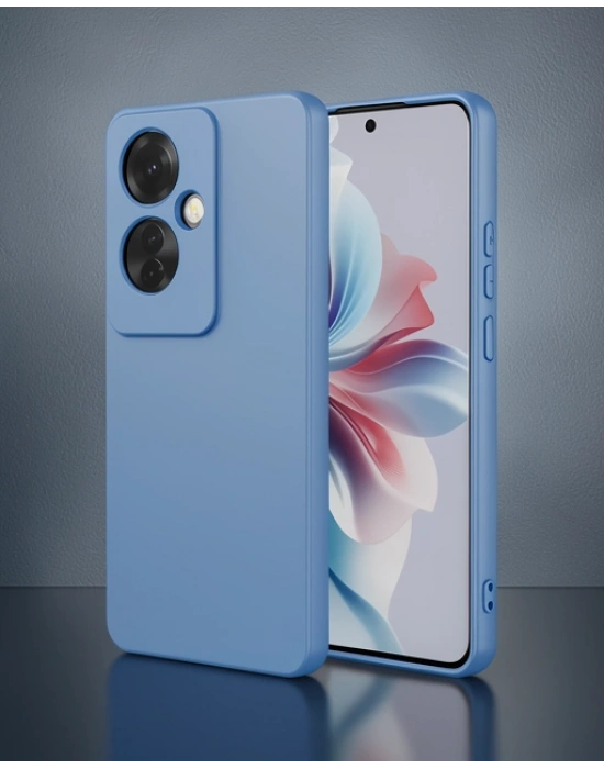 Oppo Reno 11f Kılıf First Silikon - Mavi