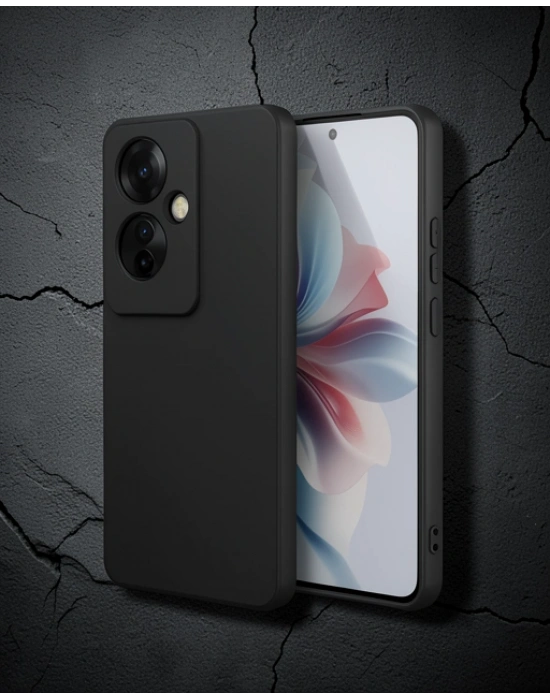 Oppo Reno 11f Kılıf First Silikon - Siyah