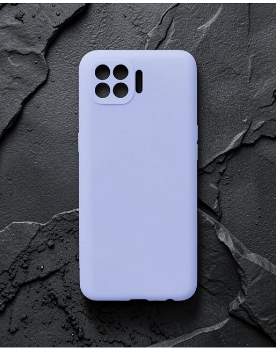Oppo Reno 4 Lite Kılıf First Silikon - Lila