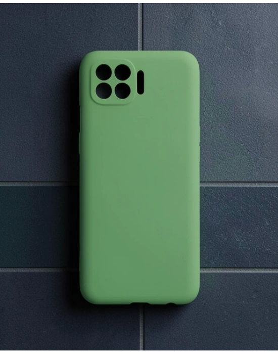 Oppo Reno 4 Lite Kılıf First Silikon - Yeşil