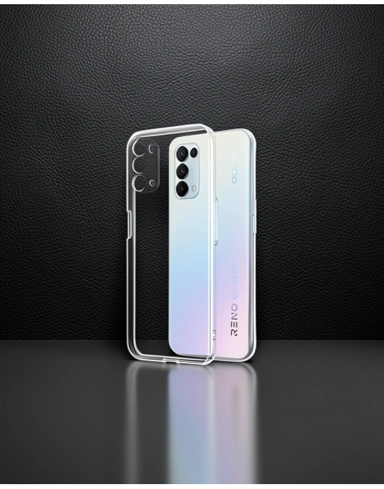 Oppo Reno 5 Pro Kılıf Lüx Şeffaf Silikon
