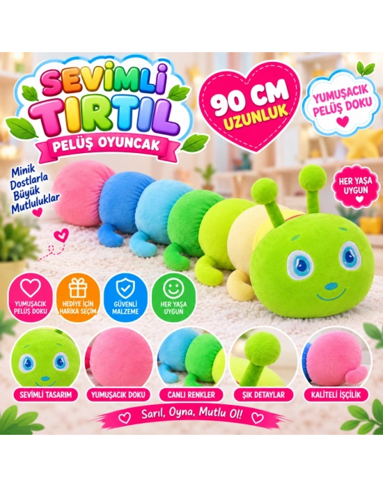 Peluş Sevimli Tırtıl 90 cm