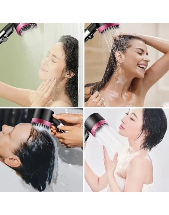 Pembe 3 Modlu Filtreli Duş Başlığı
