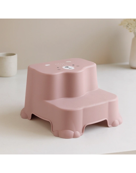 Pembe Desenli Katlı Çocuk Basamağı