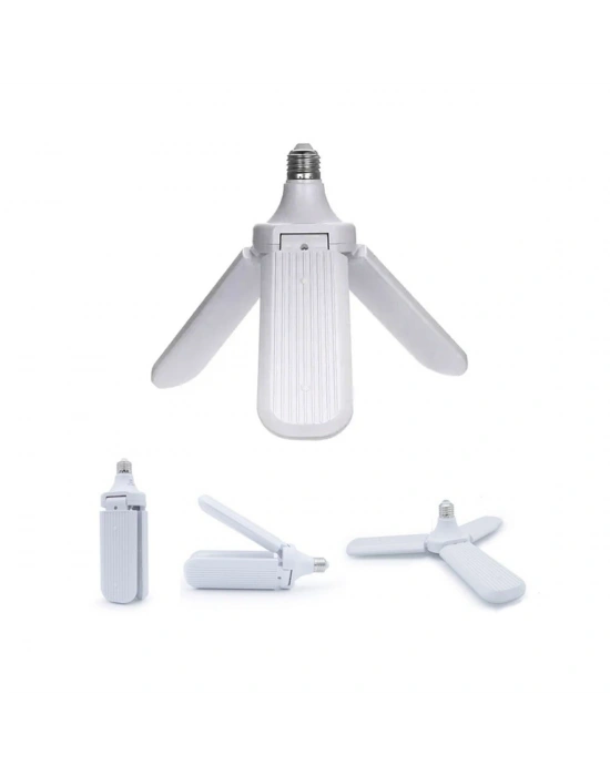 Pervane Model 3 Kollu Beyaz LED Ampul E27 24W