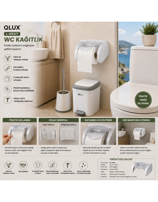 Plastik Kapaklı WC Kağıtlığı