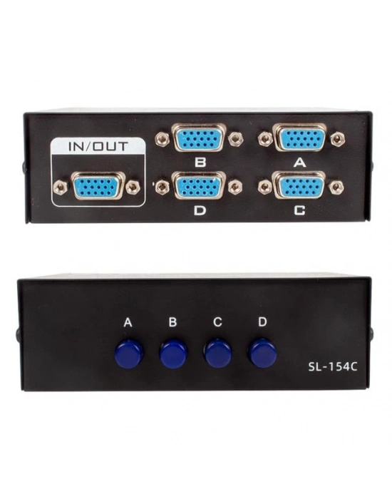 PM-20014 4 Port VGA Switch Manuel Geçiş Kutusu